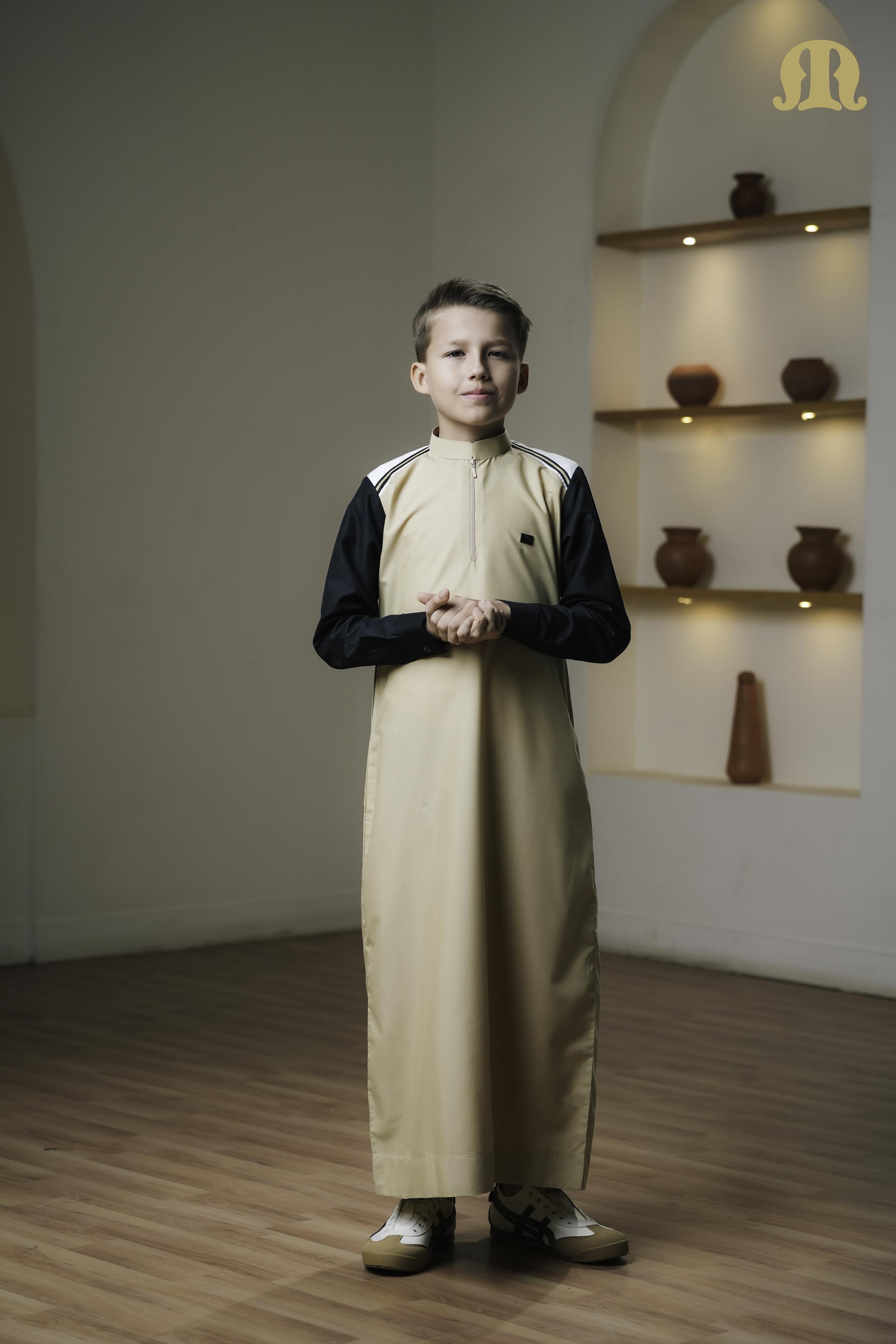 Beige Litos Thobe Kids